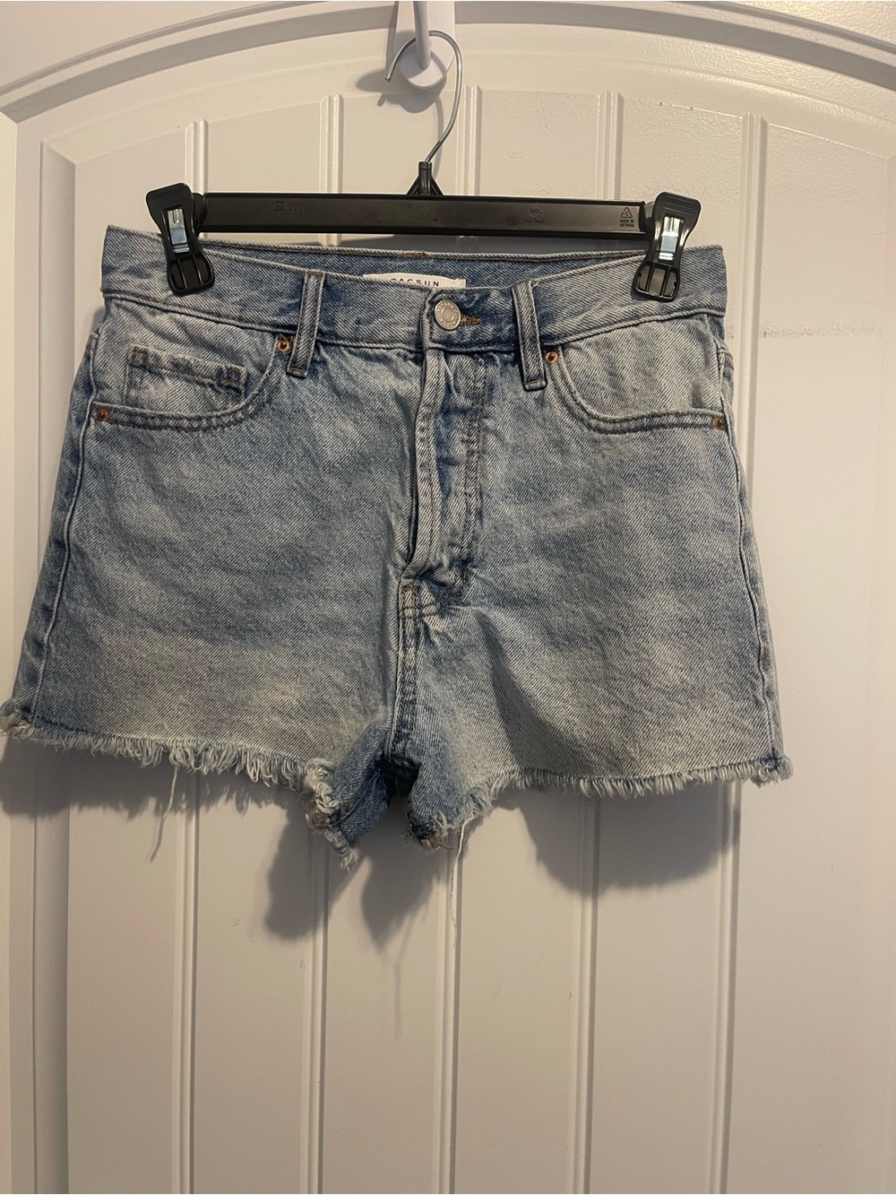 PacSun Light Blue Frayed Hem Denim Shorts